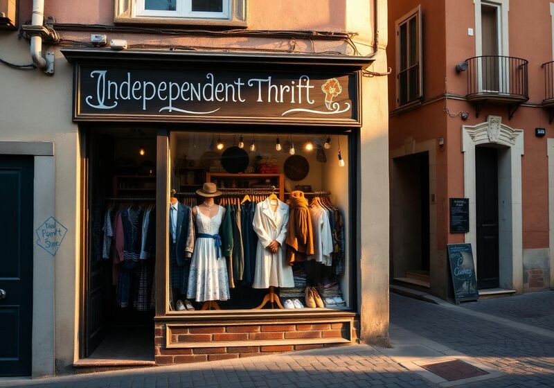 An independent thrift store shopfront